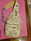 Sling Crossbody Bag in Pastel Brocade