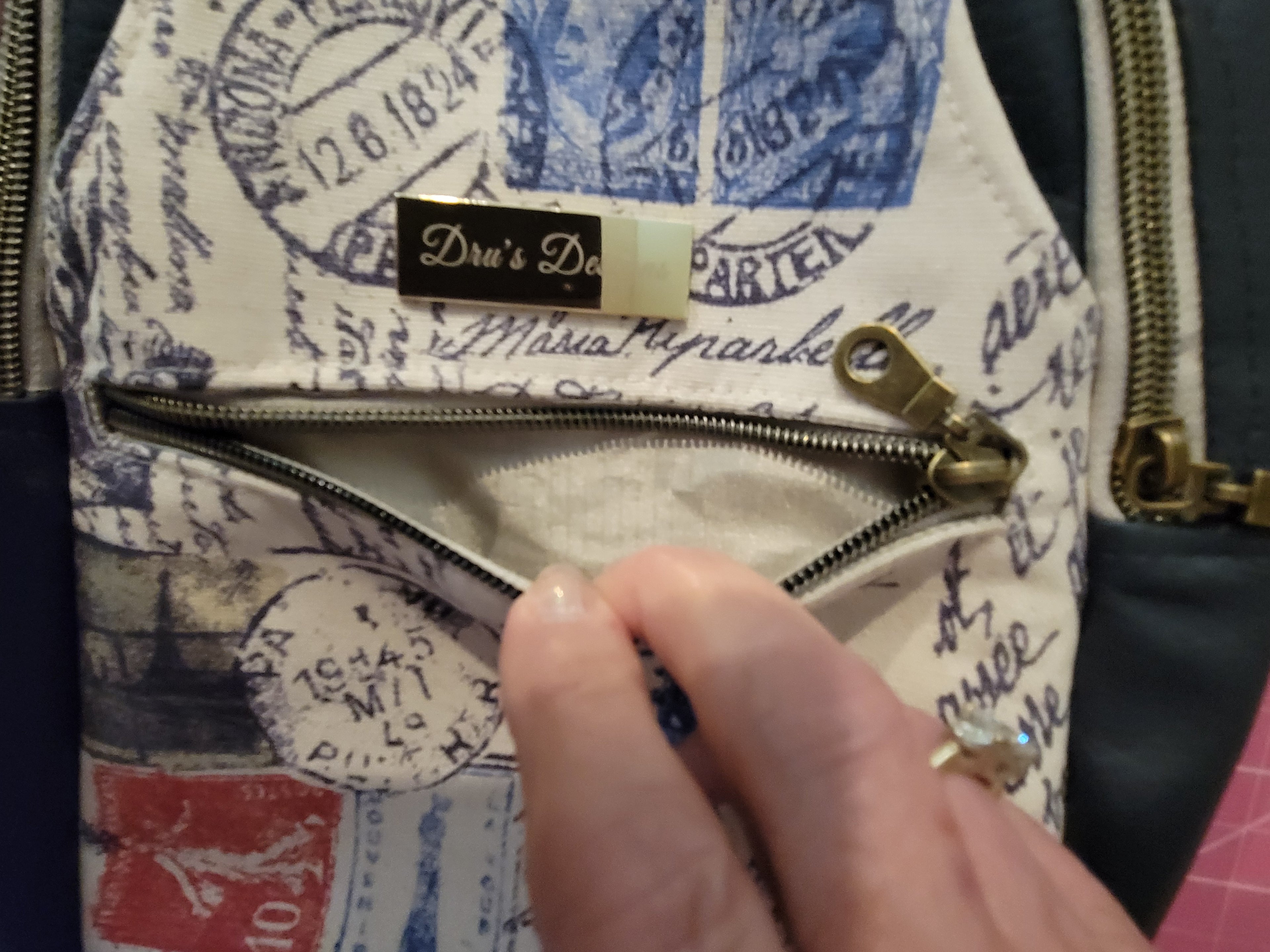 Sling Crossbody Bag Featuring Travel Postcard Theme